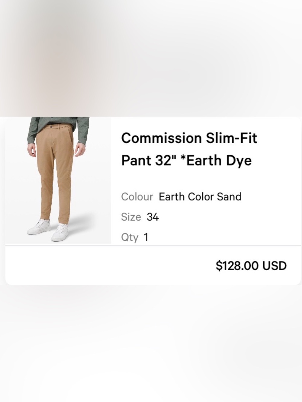 Commission Slim-Fit Pant 32" *Earth Die in Earth Color Sand